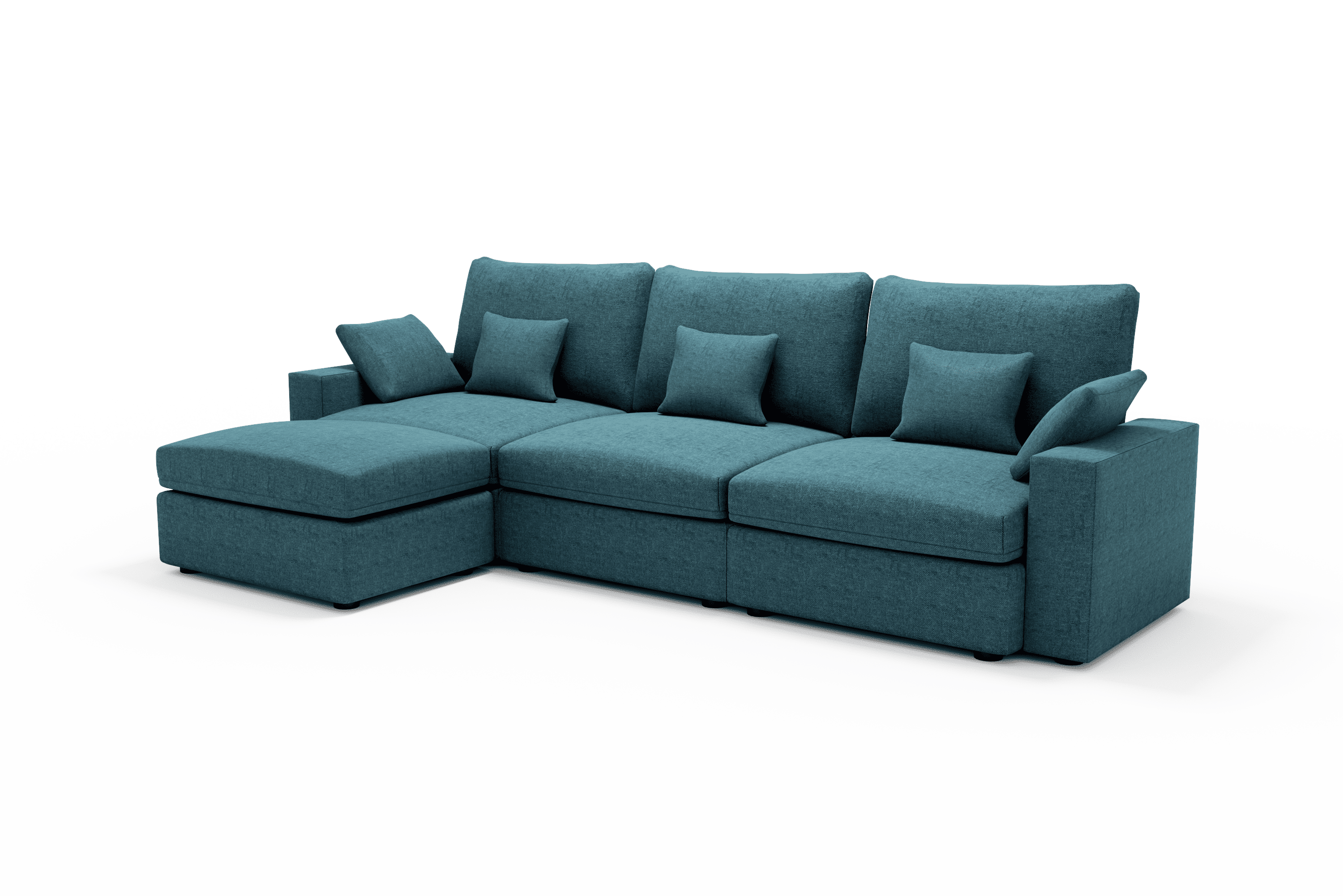 Sofá de diseño 3 metros Chaise Longue 70 Color Azul