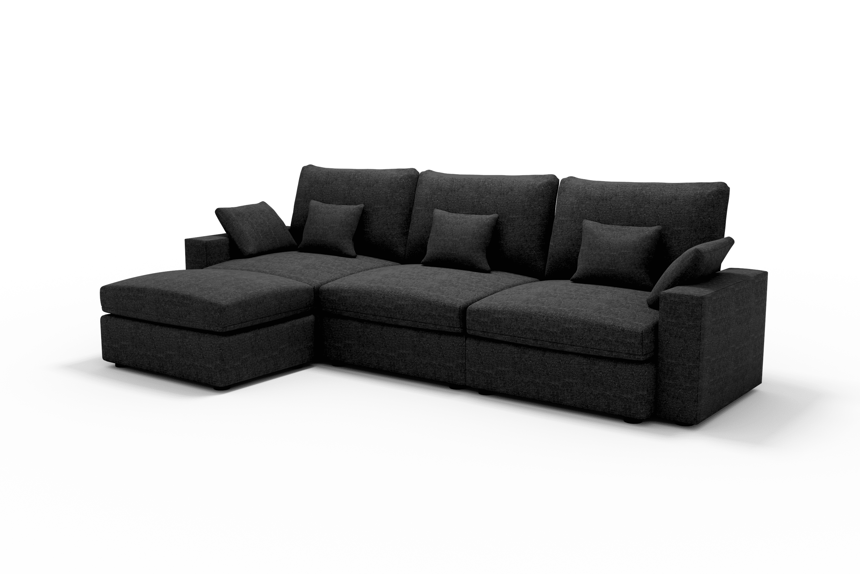 Sofá de diseño 3 metros Chaise Longue 70 Color Gris Oscuro