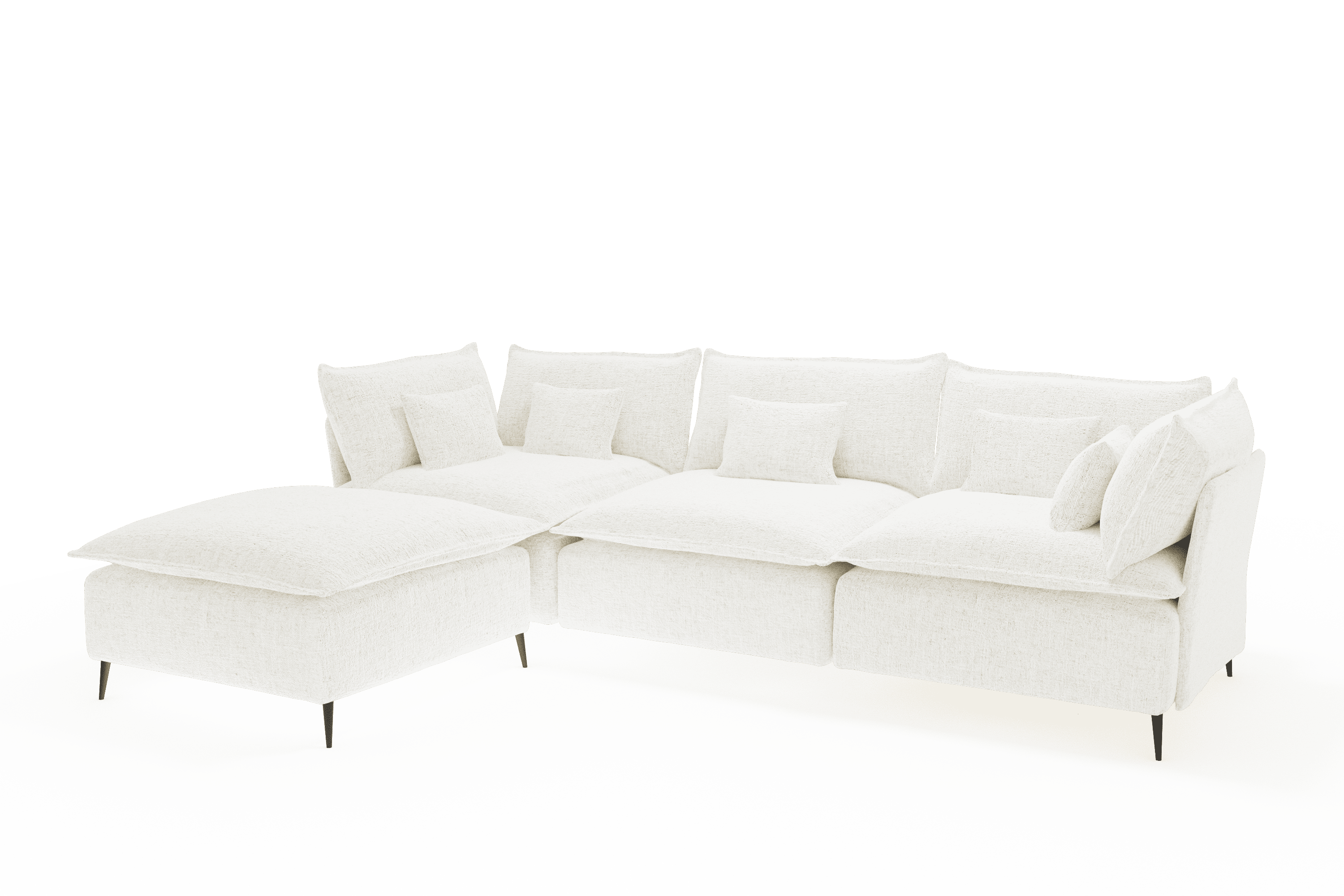 Sofá 3 metros Chaise Longue Color Lino Natural