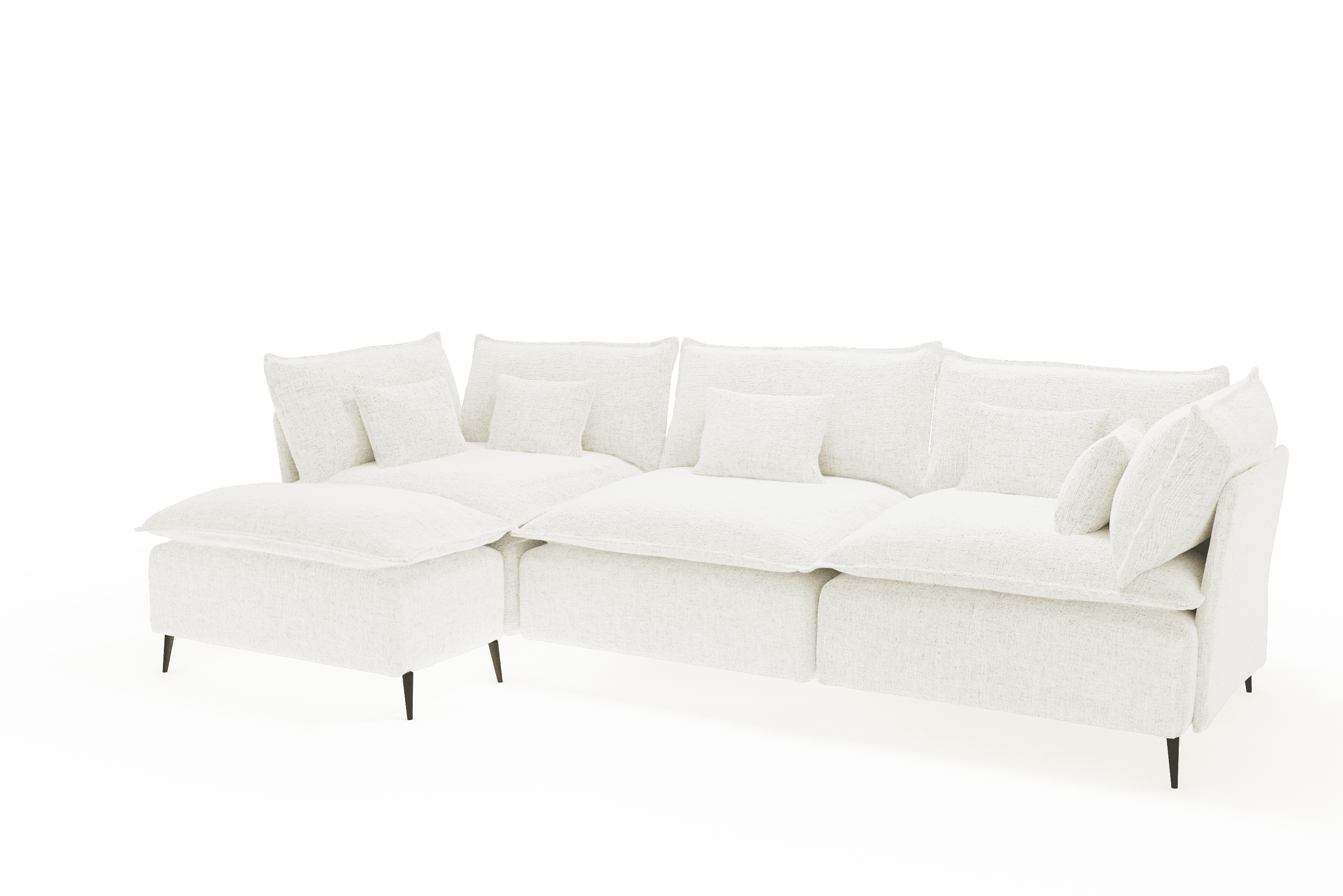 Sofá 3 metros Chaise Longue Mini Color Lino Natural