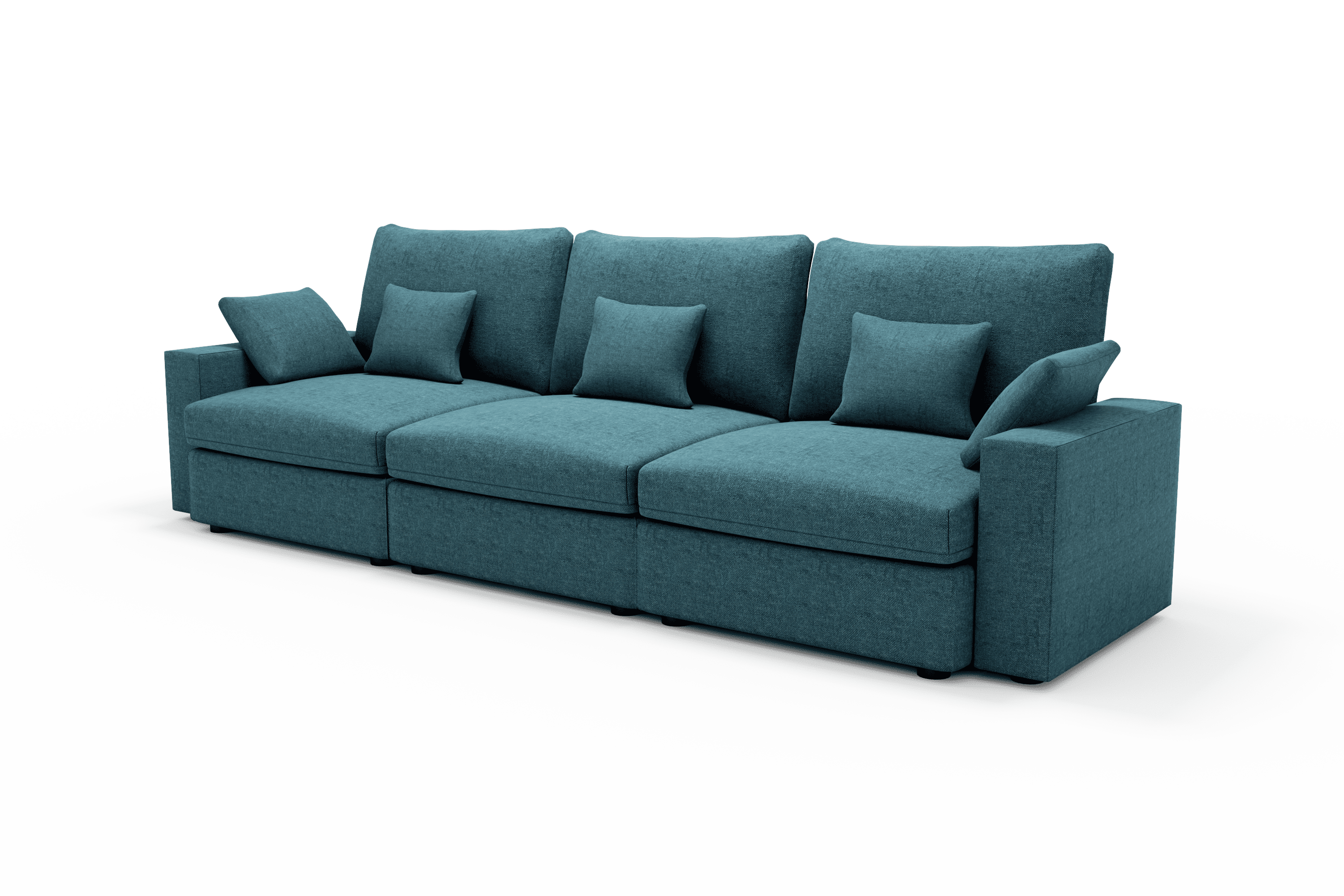 Sofá 4 plazas diseño cómodo Color Azul